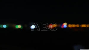 Caption: Simplistic Abc Thin White Outline Design Wallpaper