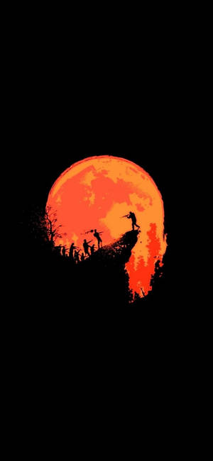 Caption: Stunning Sunset Over Mountainscape Wallpaper