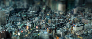 Caption: Stunning Ultra Wide 4k City Miniature Landscape Wallpaper