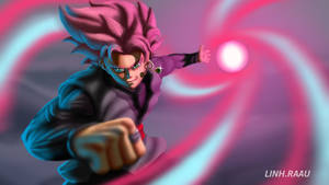 Caption: Super Saiyan Rose In Full Power Wallpaper