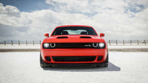 Caption: The Mighty Hellcat Roars To Life Wallpaper