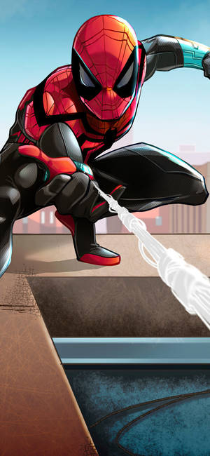 Caption: The Superior Spider-man In Action Wallpaper