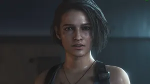 Caption: The T-virus Outbreak - Leon And Zombies In Raccoon City Wallpaper