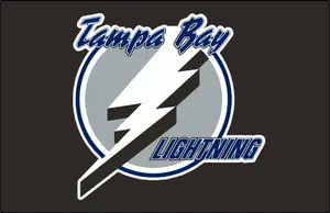 Caption: Thrilling Energy - The Tampa Bay Lightning Logo Against A Black Backdrop. Wallpaper