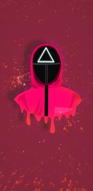 Caption: Triangle Soldier From Keren's Squid Game Wallpaper