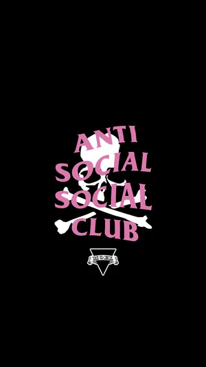 Caption: Unearth The Streetwear Edge With Anti Social Social Club Skull And Bones Wallpaper