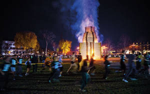 Caption: Vibrant Bonfire At Dartmouth College Wallpaper