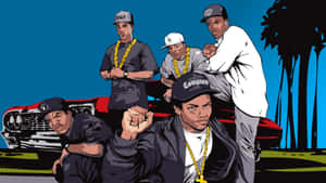 Caption: Vibrant Expression Of Cool Rap Music Wallpaper