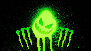 Caption: Vibrant Green Monster Logo Wallpaper