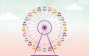 Captivating Colors Of The Ferris Wheel Wallpaper