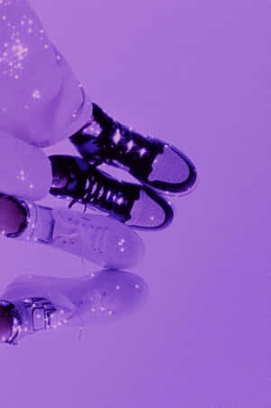 Captivating Cute Purple Aesthetic Shoes Portrait Wallpaper