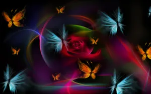 Captivating Dark Butterfly On A Mysterious Night Wallpaper