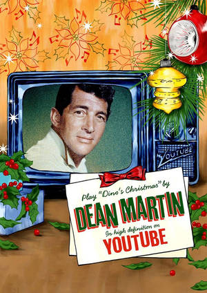 Captivating Digital Artwork Of Singer Dean Martin Wallpaper