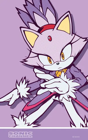Captivating Image Of Blaze The Cat In Action Wallpaper
