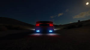 Captivating Night Drive With The Ford Mustang Hd Wallpaper