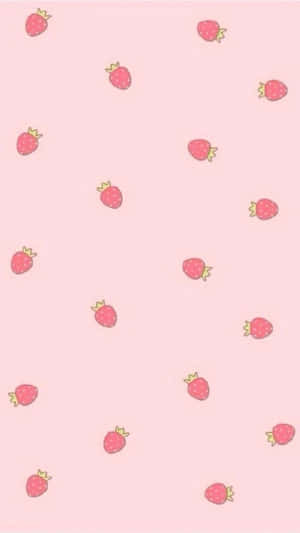 Captivating Pastel Strawberry Art Wallpaper