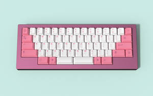 Captivating Pink And White Aesthetic Keyboard Wallpaper