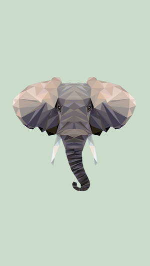 Captivating Polysphere Art Of An Elephant Wallpaper