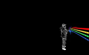Captivating Silhouette Of A Man Against A Dark, Abstract Backdrop Wallpaper