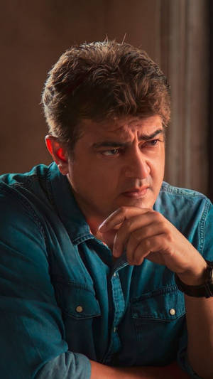 Captivating Still Of Thala Ajith From Valimai Bollywood Film Wallpaper