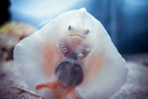 Captivating Underwater View Of A Stingray Wallpaper