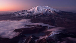 Captivating View Of Mount Ruapehu, New Zealand Wallpaper