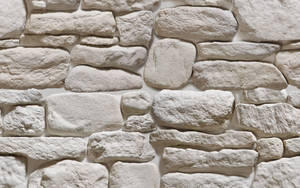 Captivating White Aesthetic Stone Wall Wallpaper