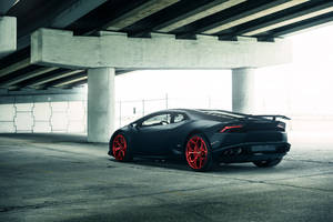 Car 4k Matte Black Lamborghini Huracan Wallpaper