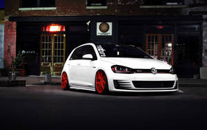 Car 4k White Volkswagen Golf Wallpaper