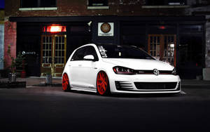 Car 4k White Volkswagen Golf Wallpaper