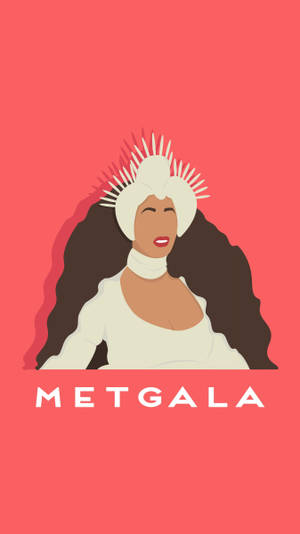 Cardi B Met Gala Vector Art Wallpaper