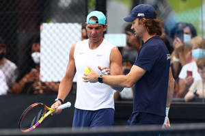 Carlos Moya Coaching Nadal Wallpaper