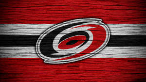 Carolina Hurricanes Logo At Wood Wallpaper