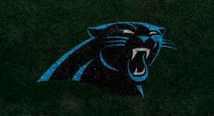 Carolina Panthers Painted Logo On Grass Wallpaper