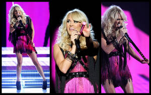 Carrie Underwood Performing At The Acm Awards Wallpaper