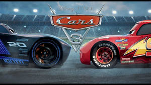 Cars 3 Lightning Vs Jackson Standoff Wallpaper