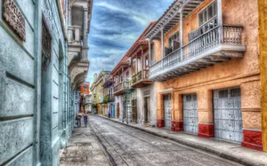 Cartagena Colombia Street In Hdr Wallpaper