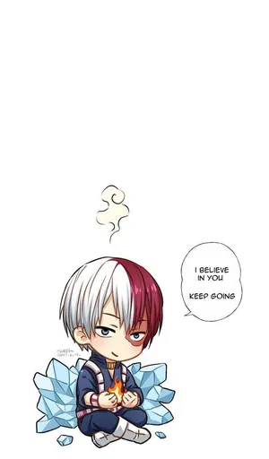 Cartoon Art Of Todoroki Wallpaper