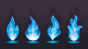 Cartoon Blue Flames Wallpaper