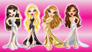 Cartoon Bratz Aesthetic Gown Wallpaper