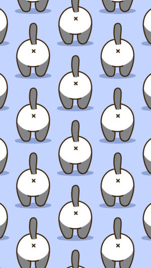 Cartoon Cat Butts Wallpaper