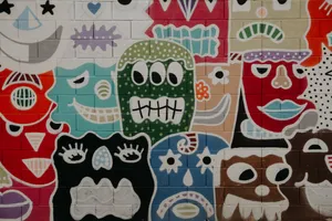 Cartoon Graffiti Wall Art Wallpaper