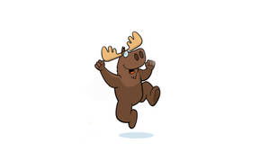 Cartoon Jumping Moose Wallpaper