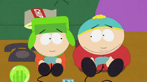 Cartoon Kyle Broflovski And Eric Cartman Wallpaper