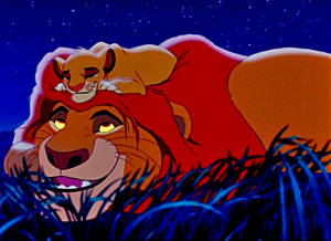 Cartoon Mufasa Lion King Wallpaper