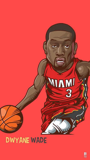 Cartoon Nba Players Dwayne Wade Wallpaper
