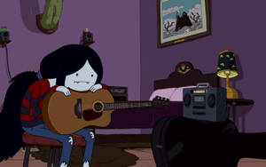 Cartoon Network Marceline With Guitar Wallpaper