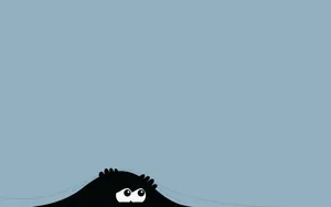 Cartoon Peeking Ghost Wallpaper