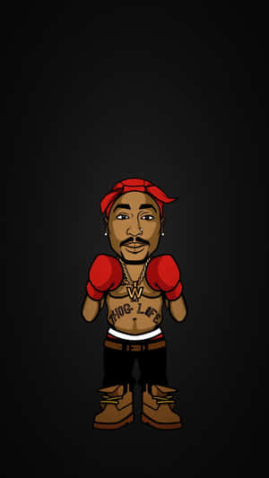 Cartoon Rapper Dominating The Music Scene Wallpaper