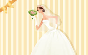 Cartoon Wedding Bride Wallpaper